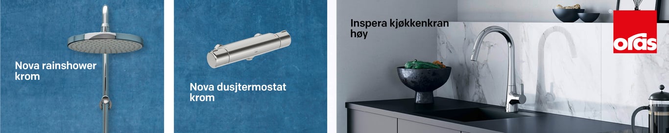 Oras | kjøkkenkran | dusj | termostat | Brødrene Dahl