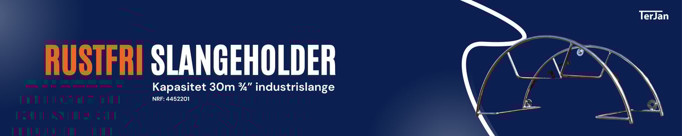 Terjan slangeholder i rustfritt