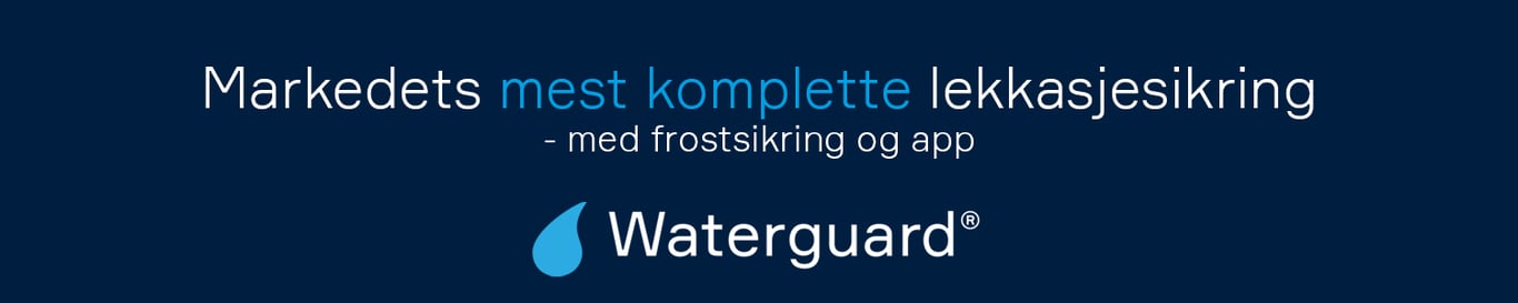 Waterguard - markedets mest komplette lekkasjesirking med frostsikring og app