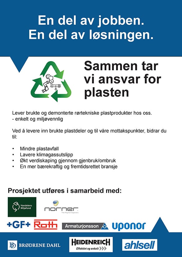 Forskningsprsjekt- innsamling av plastrør fra rekniske rørsystem