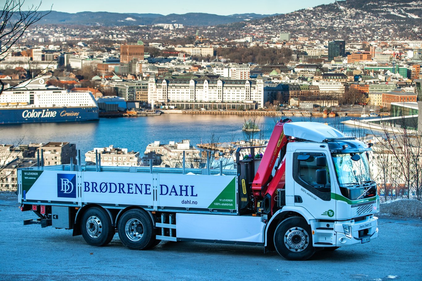 Brødrene Dahl på veien med helelektrisk kranbil