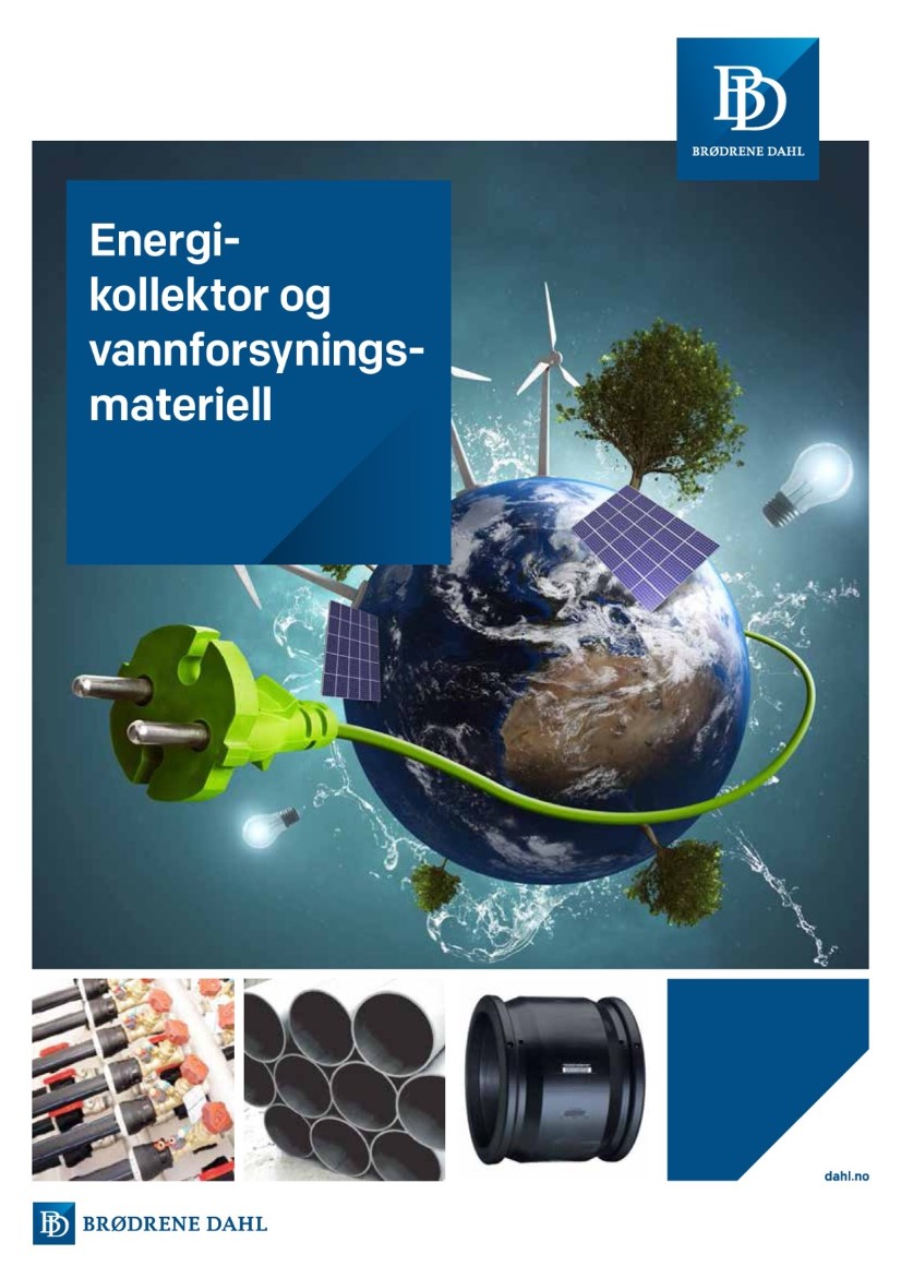 Energi- kollektor og vannforsyningsmateriell