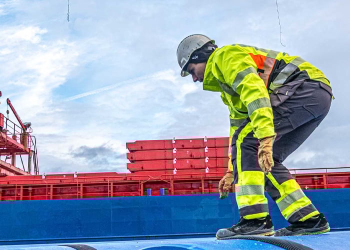 F.v. Dubravko Saric i BD, Knut Stensberg i PAM Norge, Ole-Jakob Bjerke i PAM Norge, Carl Marius Helstad i BD og Petter Midtgaard i BD. (Foto_ Jørn Søderholm, Praktisk Talt AS)