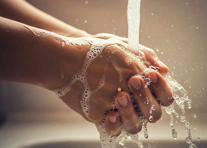 vaske hender