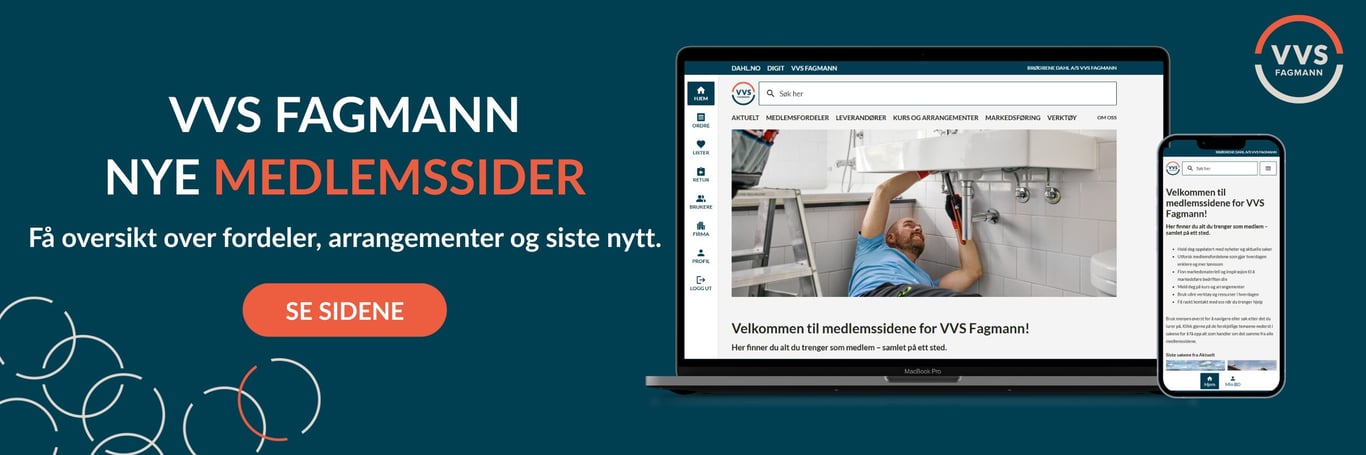 VVS Fagmann har fått nye medlemssider | Brødrene Dahl